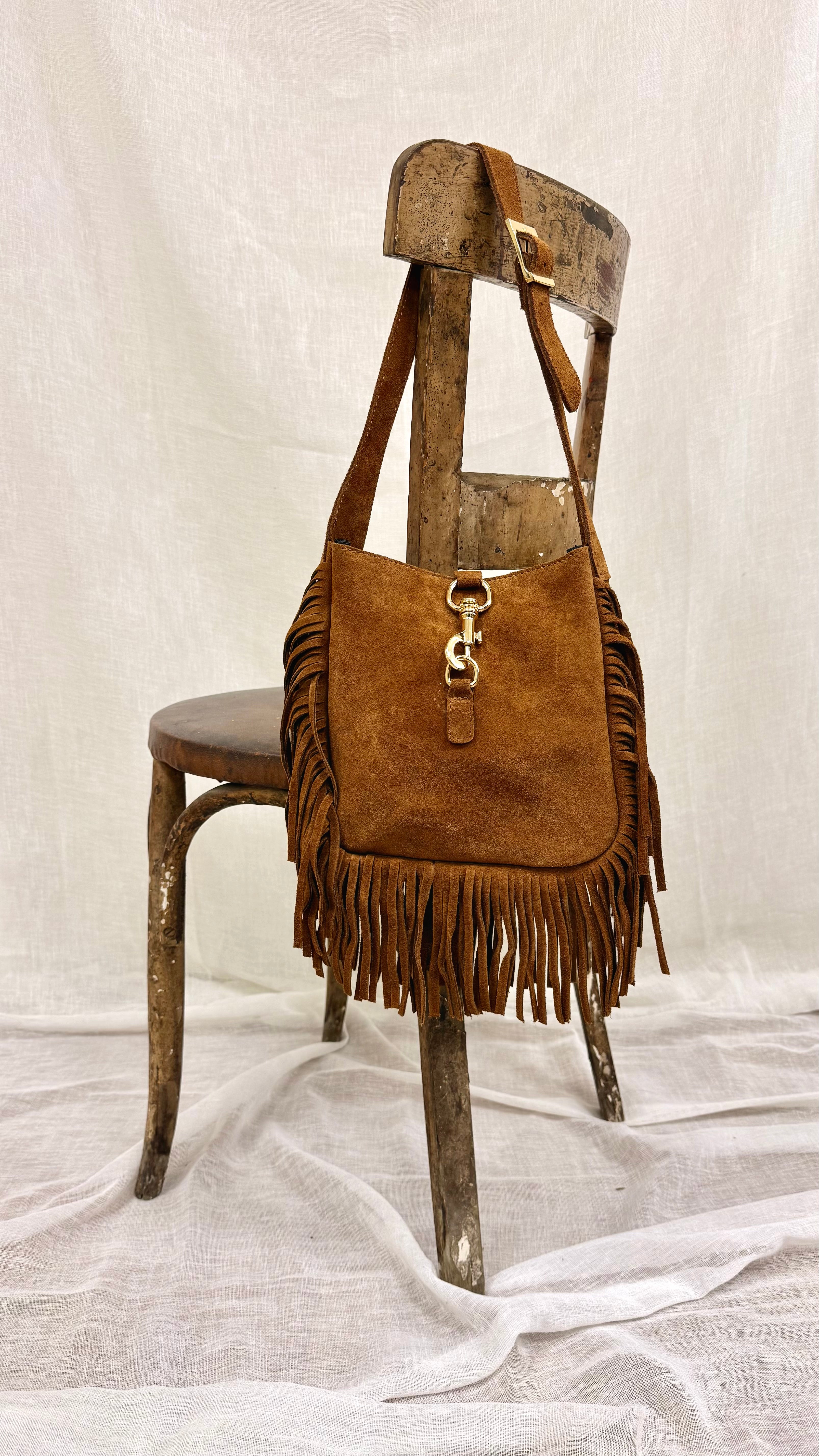 BOLSO BOHO DE PIEL CON FLECOS