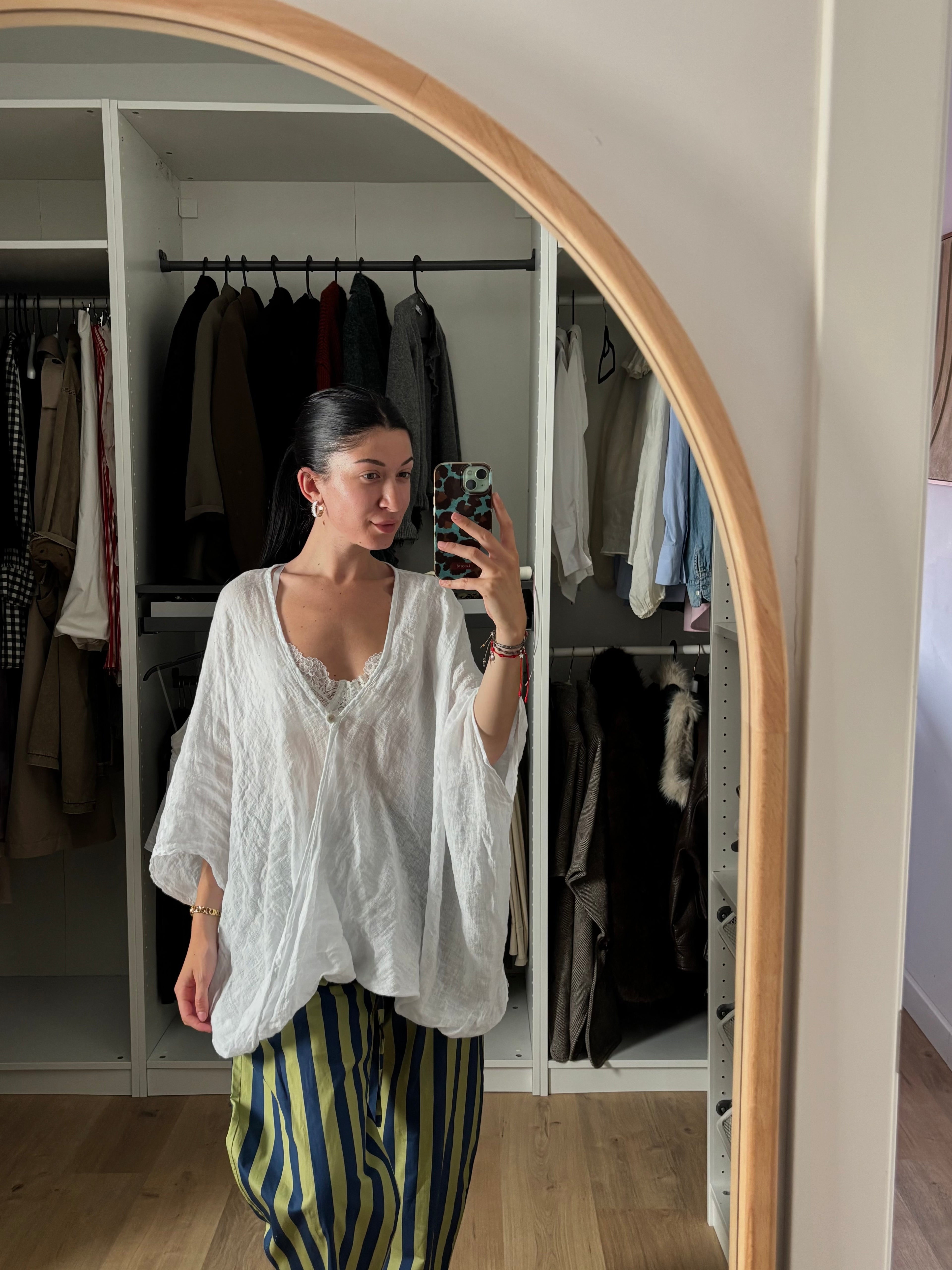 BLUSA DE LINO OVERSIZE BLANCA