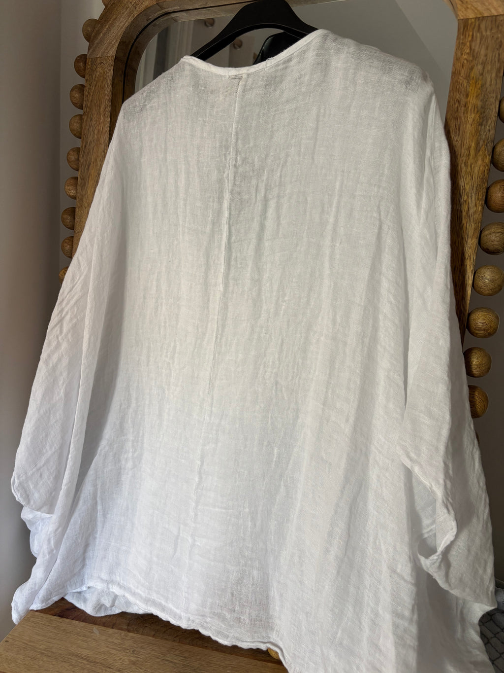 BLUSA DE LINO OVERSIZE BLANCA